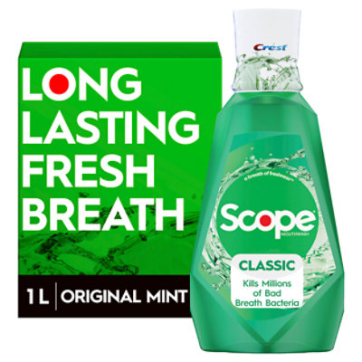 Crest Scope Classic Mouthwash Original Mint - 1 Liter - Image 1