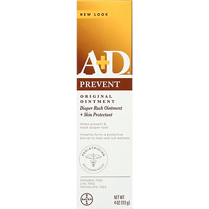 A+D Ointment Diaper Rash & Skin Protectant Original Paraben-free Dye-Free Phthalate-Free - 4 Oz - Image 2