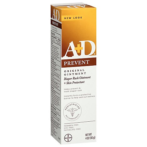 A+D Ointment Diaper Rash & Skin Protectant Original Paraben-free Dye-Free Phthalate-Free - 4 Oz