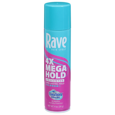 Rave Hair Spry Aerosol Unscented Mega H - 11 Oz - Image 3