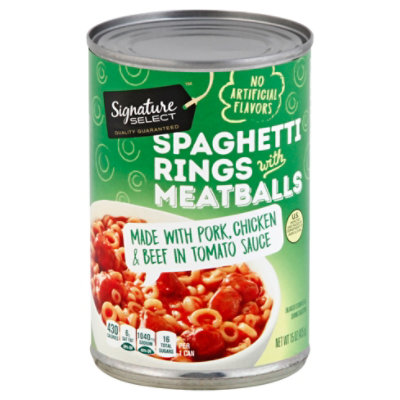 Signature SELECT Spaghetti Rings With Meatballs 15 Oz Vons