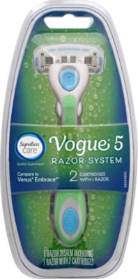 Signature Care Vouge 5 Razor System Plus One Cartridge - Each - Image 2