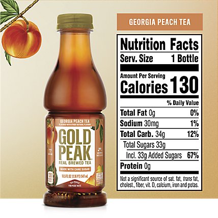 Gold Peak Tea iced Peach - 18.5 Fl. Oz. - Image 4