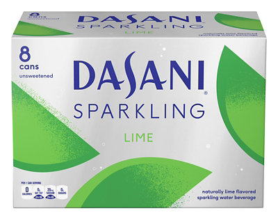 Dasani Water Sparkling Zero Calorie Lime Flavored 8 Count - 12 Fl. Oz.