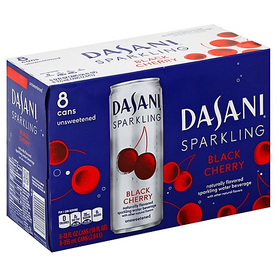 Dasani Water Sparkling Zero Calorie Black Cherry Flavored 8 Count - 12 Fl. Oz.