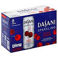 Dasani Water Sparkling Zero Calorie Black Cherry Flavored 8 Count - 12 Fl. Oz. - Image 1