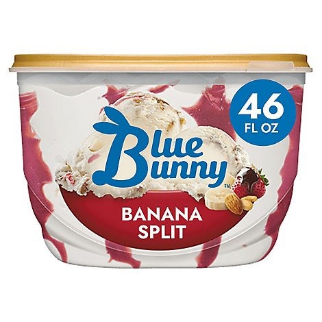 Blue Bunny Banana Split Frozen Dessert - 46 Fl. Oz.
