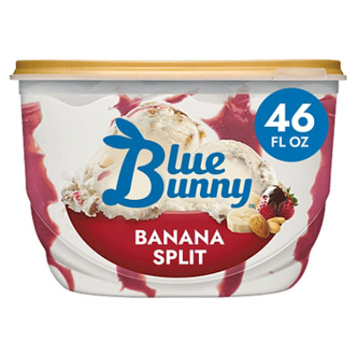Blue Bunny Banana Split Frozen Dessert - 46 Fl. Oz.
