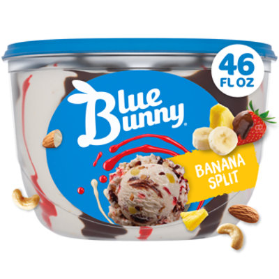 Blue Bunny Banana Split Frozen Dessert - 46 Fl. Oz.