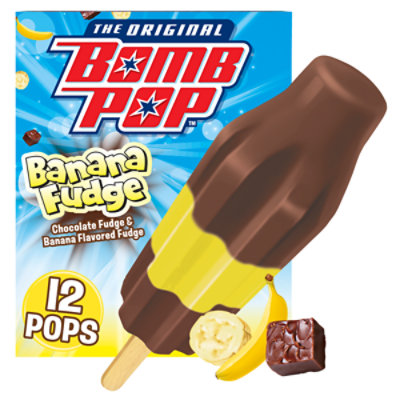 The Original Bomb Pop Banana Fudge Frozen Dairy - 12 Count