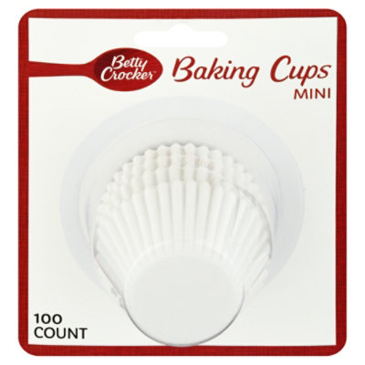 Betty Crocker Baking Cups Mini Size White - 100 Count - Image 1