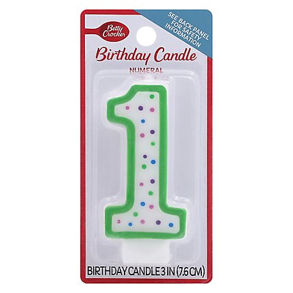Betty Crocker Candles Birthday Numeral 1 - Each - Image 3
