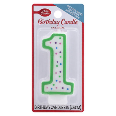 Betty Crocker Candles Birthday Numeral 1 - Each - Image 3