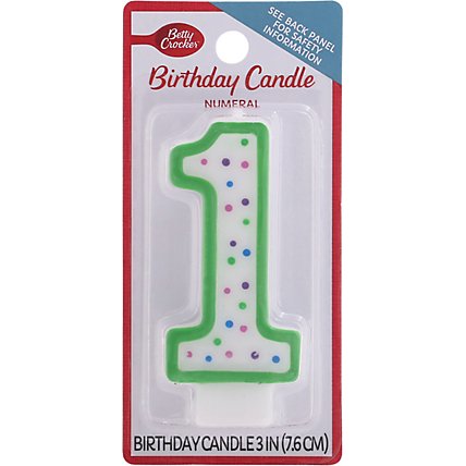 Betty Crocker Candles Birthday Numeral 1 - Each - Image 2
