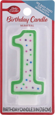 Betty Crocker Candles Birthday Numeral 1 - Each - Image 2