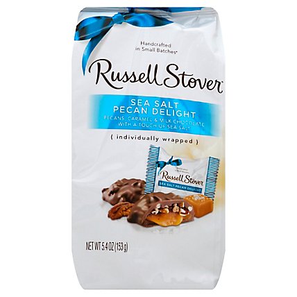 Russell Stover Sea Salt Milk Chocolate Pecan Delight Bag - 5.5 - Image 1