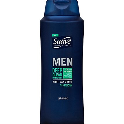 Suave Men Professionals Shampoo Deep Clean Mint Refresh Anti Dandruff - 28 Fl. Oz. - Image 2
