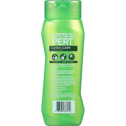 Pert Shampoo & Conditioner 2 in 1 For Normal Hair Classic Clean - 13.5 Fl. Oz. - Image 2