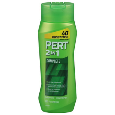 Pert Shampoo & Conditioner 2 in 1 For Normal Hair Classic Clean - 13.5 Fl. Oz.