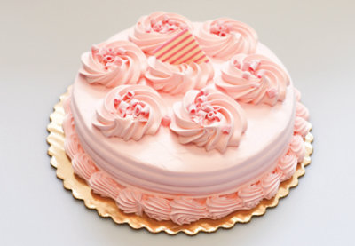 Bakery Cake Angel Food Strawberry Iced - Each