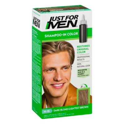 Just For Men Hair Color Shampoo-In Original Formula Dark Blond Lightest Brown H-15 - Each