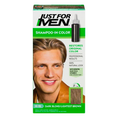 Just For Men Hair Color Shampoo-In Original Formula Dark Blond Lightest Brown H-15 - Each - Image 3