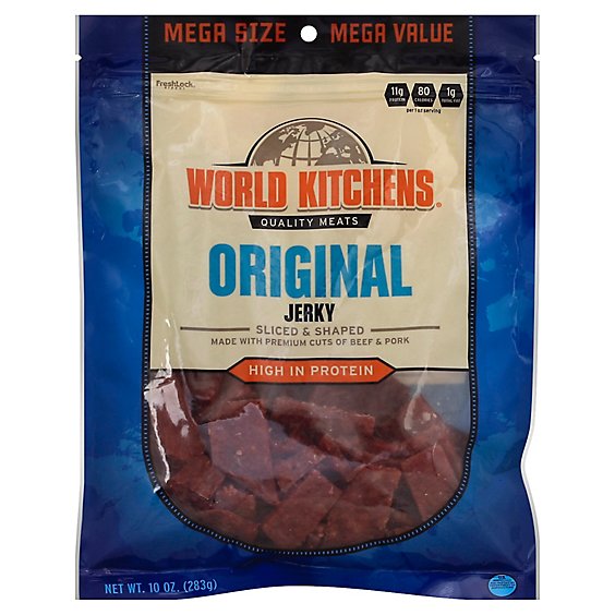 World Kitchens Jerky Sliced & Shaped Original - 10 Oz