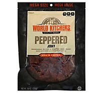 World Kitchens Jerky Sliced & Shaped Peppered - 10 Oz