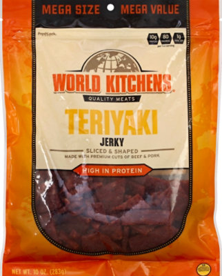 World Kitchens Jerky Sliced & Shaped Teriyaki - 10 Oz - Image 2