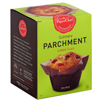 PaperChef Parchment Culinary Lotus Cups Non-Stick - 12 Count