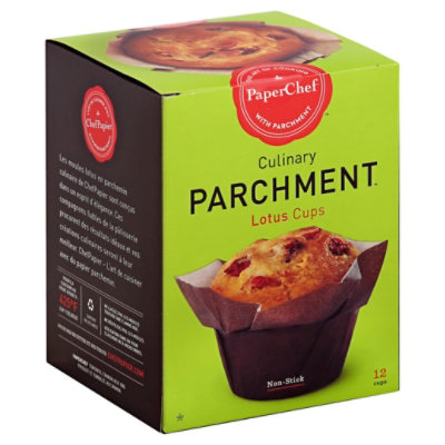 PaperChef Parchment Culinary Lotus Cups Non-Stick - 12 Count - Image 1