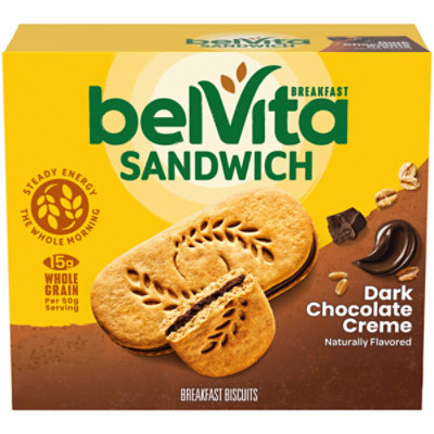 belVita Breakfast Sandwich Dark Chocolate Creme Breakfast Biscuits Multipack - 5-1.76 Oz