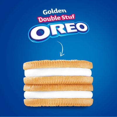 OREO Double Stuf Sandwich Cookiess Golden Family Size - 20 Oz - Image 5