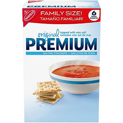 PREMIUM Crackers Saltine Original Family Size! - 24 Oz - Image 2