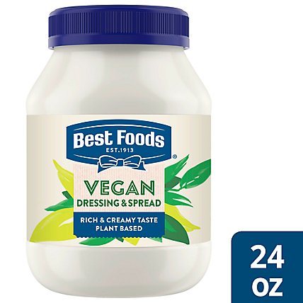 Best Foods Plant-Based Vegan Dressing and Spread Mayonnaise - 24 Oz - Image 1