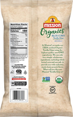 Mission Organics Tortilla Chips Blue Corn - 9 Oz - Image 5