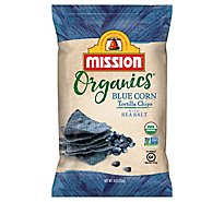 Mission Organics Tortilla Chips Blue Corn - 9 Oz