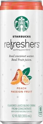 Starbucks Refreshers Energy Beverage Sparkling Green Coffee Peach Passion Fruit - 12 Fl. Oz. - Image 2