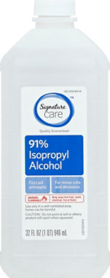 Signature Select/Care Alcohol Isopropyl 91% First Aid Antiseptic - 32 Fl. Oz. - Image 2