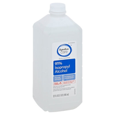 Signature Care Alcohol Isopropyl 91% First Aid Antiseptic - 32 Fl. Oz. -  ACME Markets