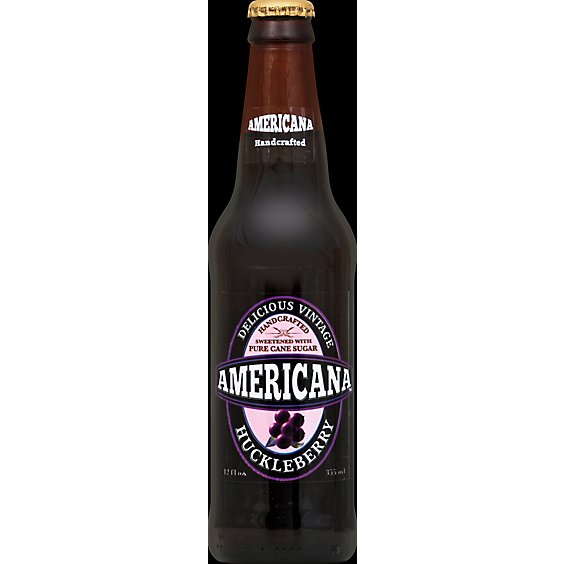 Americana Soda Huckleberry Bottle - 12 Fl. Oz.