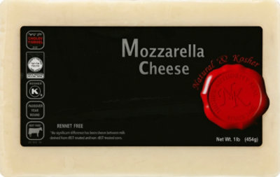 Natural & Kosher Mozzarella Cheese Chunk - 16 Oz - Image 2