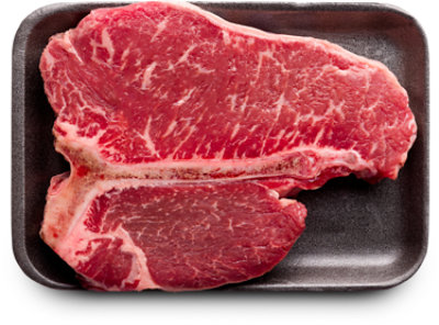 USDA Choice Beef Loin T-Bone Steak Thin Prepacked - 1 Lb - Image 1