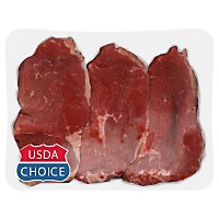 Meat Counter Beef USDA Choice Bottom Round Steak Thin Carne Asada - 1 LB - Image 1