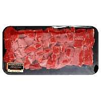 Meat Counter Beef USDA Choice Stew Meat Boneless Extra Lean Valu Pack - 2 LB - Image 1