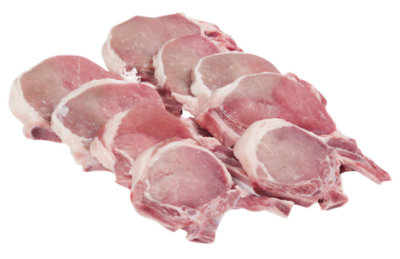 Meat Counter Pork Loin Chops Assorted Bone In - 3.50 LB