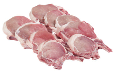 Meat Counter Pork Loin Chops Assorted Bone In - 3.50 LB - Image 1