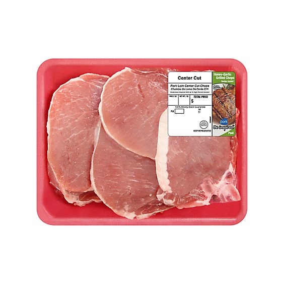 Meat Counter Pork Loin Center Cut Chops Bone In - 2.50 LB