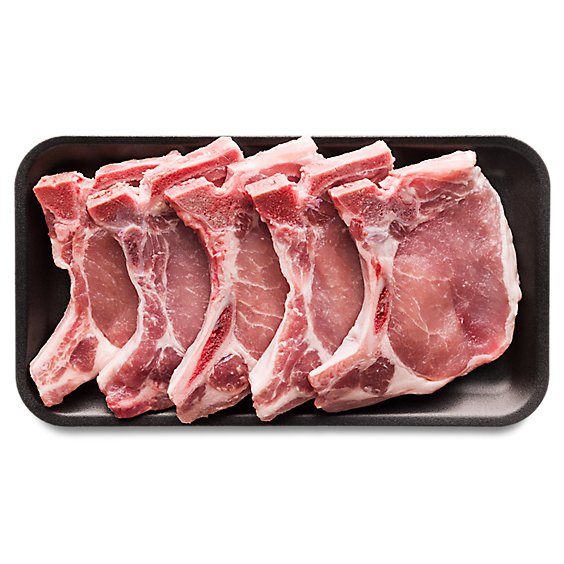 Meat Counter Pork Loin Rib Chops Bone In - 3 LB