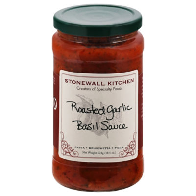 Stonewall Kitchen Sauce Roasted Garlic Basil Jar - 18.5 Oz
